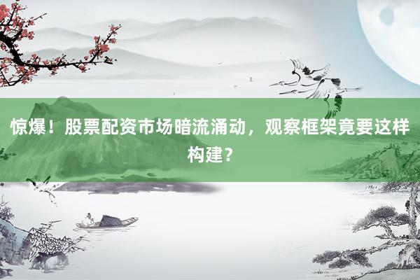 惊爆！股票配资市场暗流涌动，观察框架竟要这样构建？